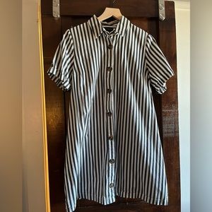 Women’s Sz. M Pinstripe Button Up Dress